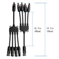 Set of black solar connectors with Size