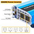 Cosuper 3000W power inverter with labeled features