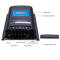 Solar charge controller with labeled ports